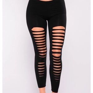 Fashion Nova Distressed Leggings